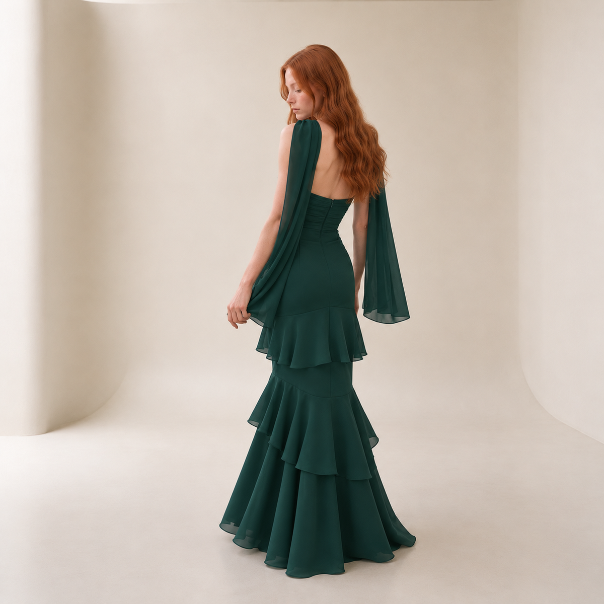 Vestido Lina Verde Botella