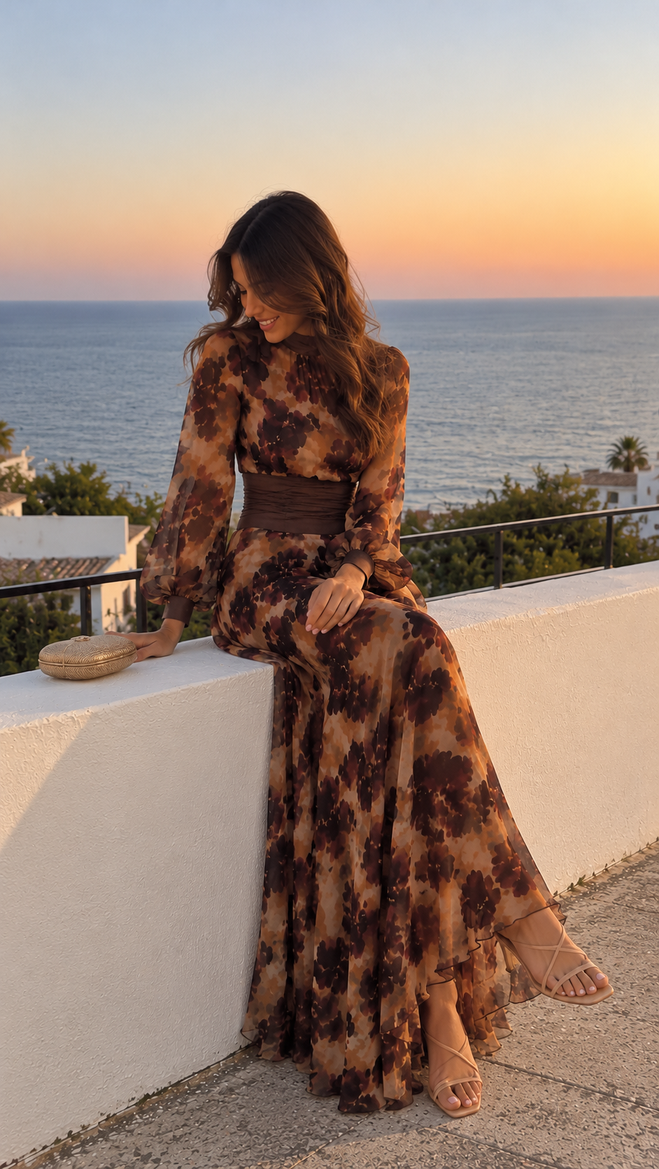 Vestido Alessia Marrón