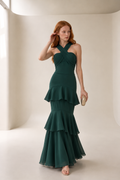 Vestido Lina Verde Botella